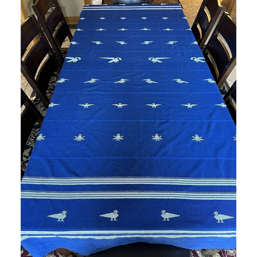 Blue and White Dining Tablecloth
